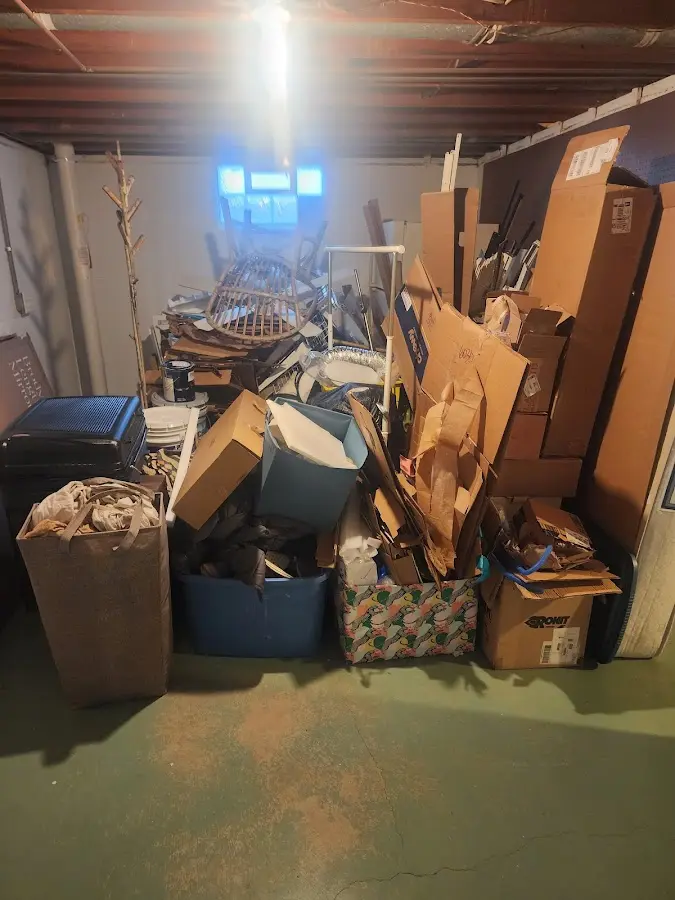 Roll-off dumpster container at job site for 15 Yard Dumpster Rental in East Bridgewater